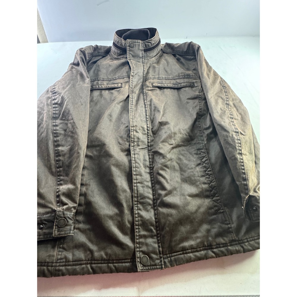 Johnston & Murphy Mens Brown Field Jacket Quilted Plaid Lining Removable Bib M
